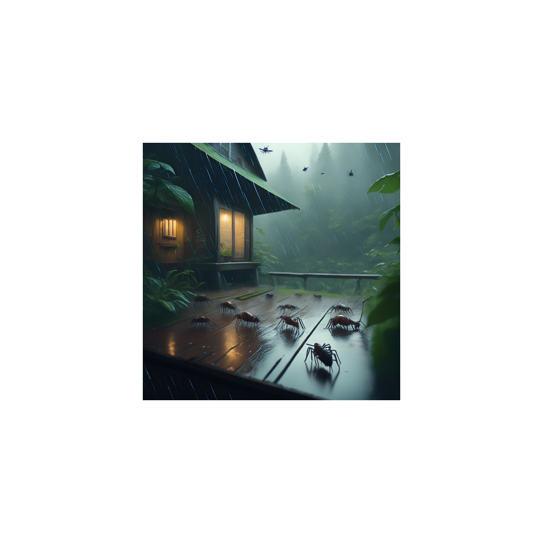 How Rainstorms Drive Insects Indoors
